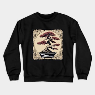 japanese style art bonsai tree Crewneck Sweatshirt